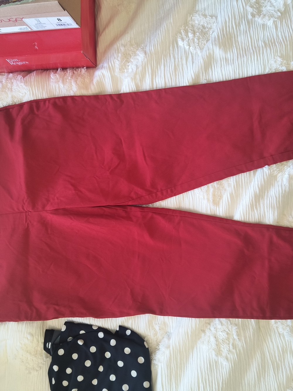 Maurices Red Waistband Detail Skirt